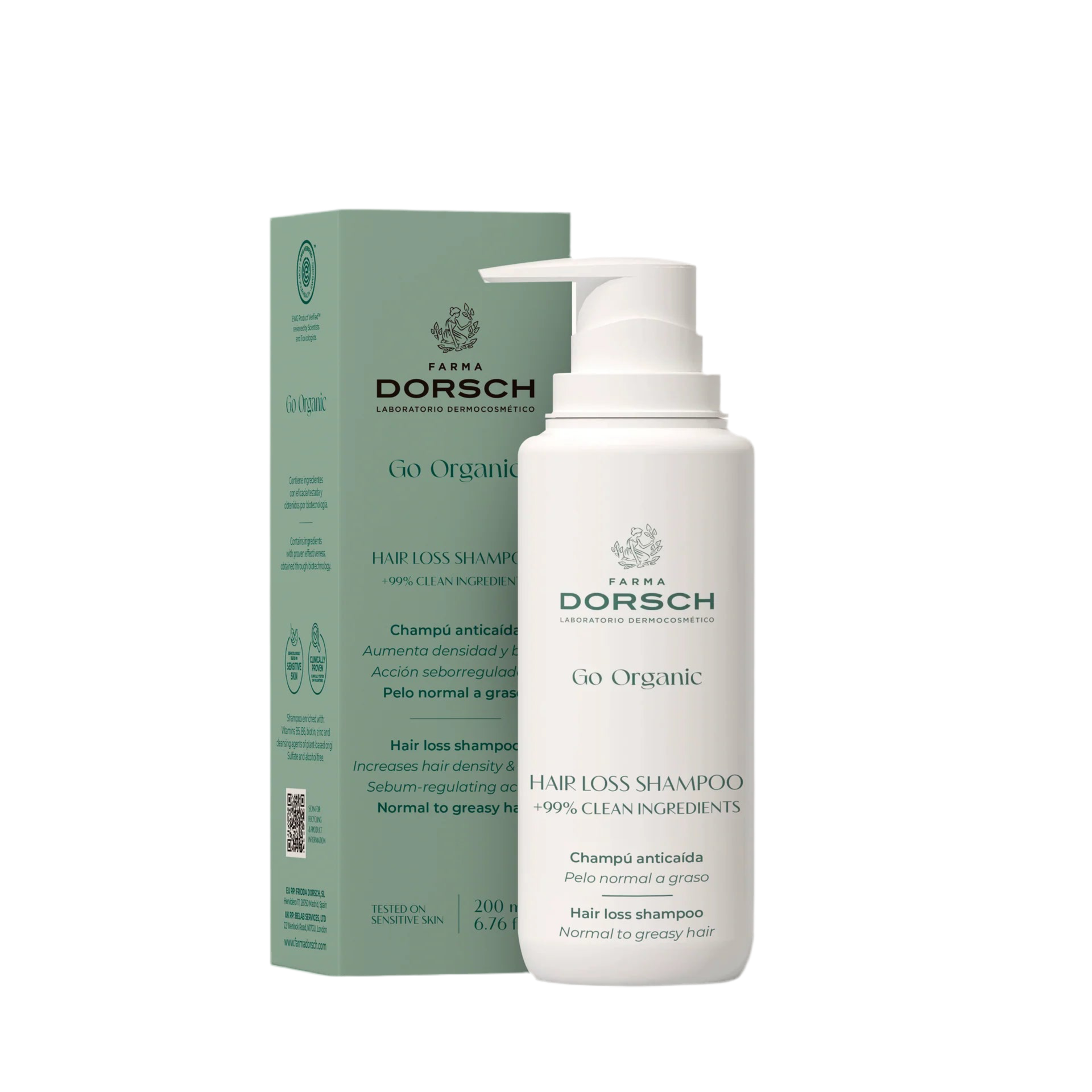 Farma Dorsch Go Organic Champú pelo normal a graso 200 ml