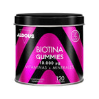 Aldous Bio Biotina con Vitaminas y Minerales, complemento alimenticio 120 gominolas