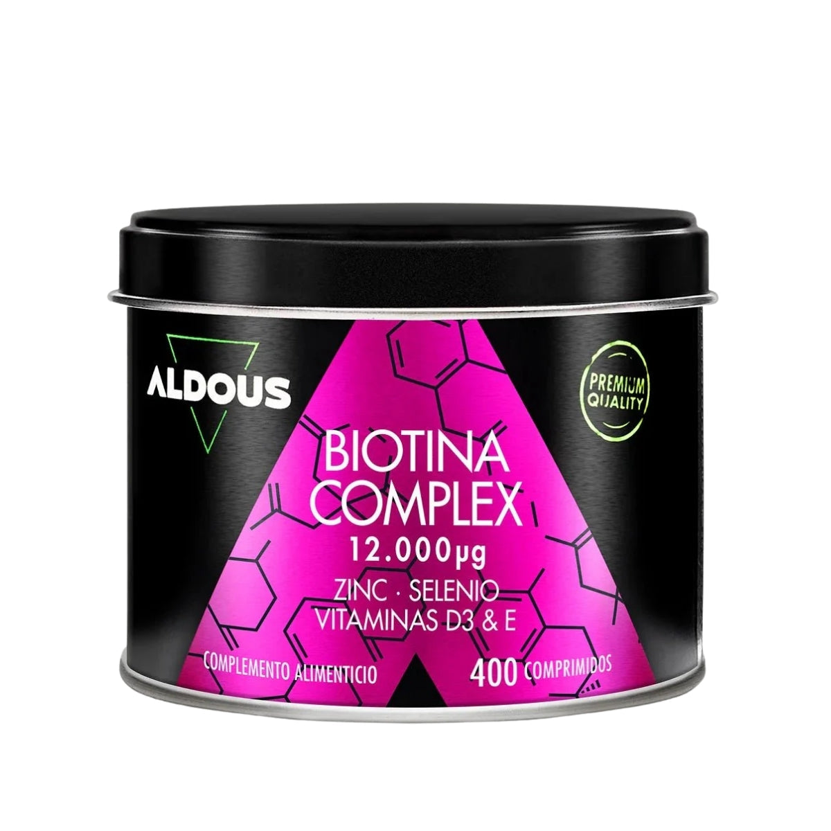 Aldous Bio Biotina con Zinc, Selenio y Vitaminas, complemento alimenticio 400 comprimidos