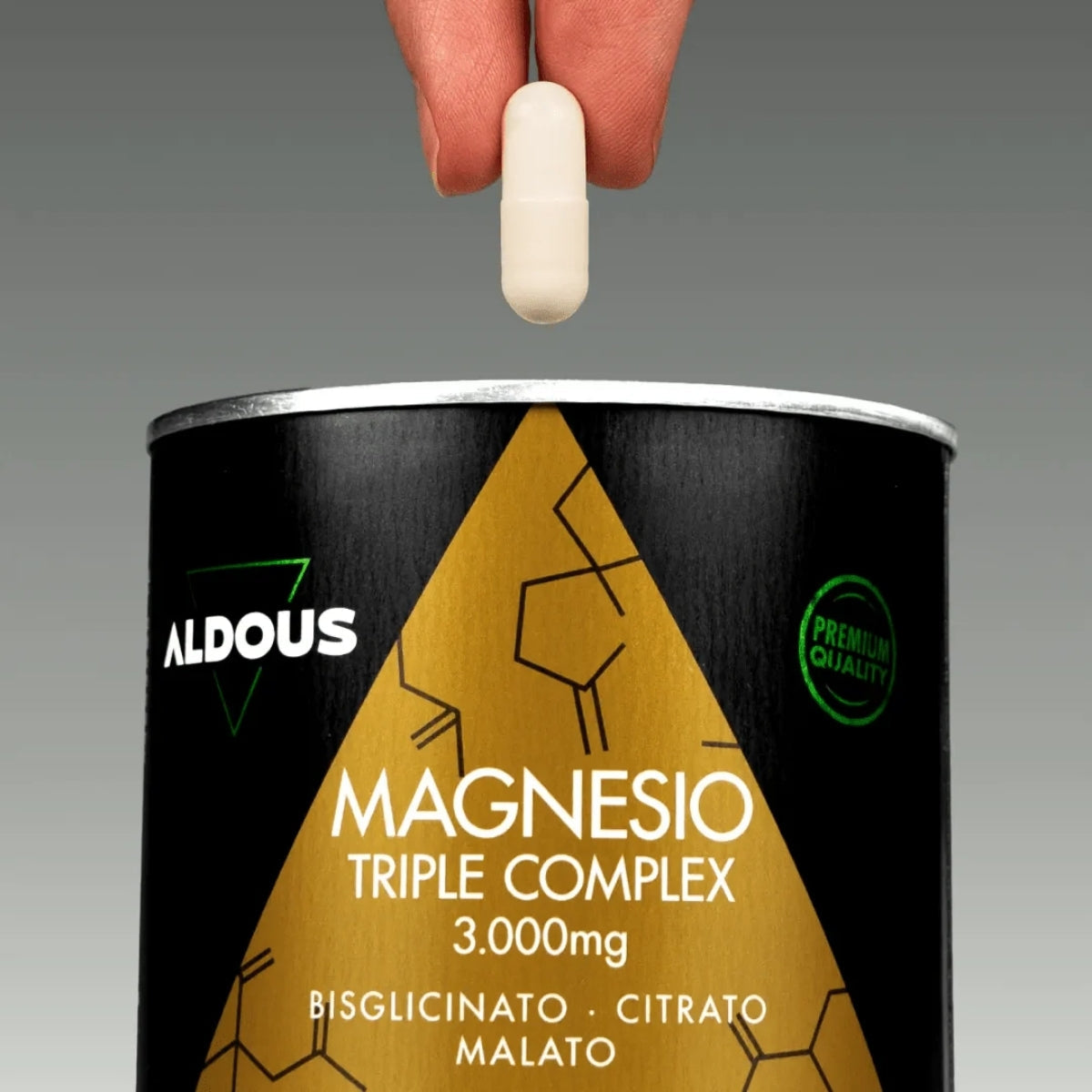Aldous Bio Triple Magnesio, 422,5 mg de magnesio elemental por dosis diaria