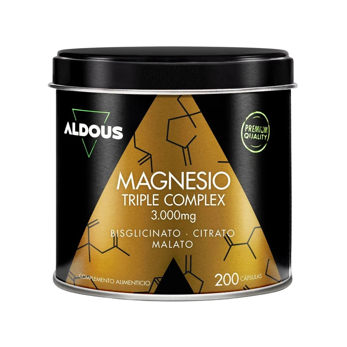 Aldous Bio Triple Magnesio, suplemento de magnesio 200 cápsulas