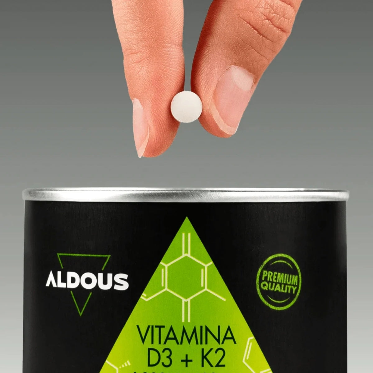 Aldous Bio Vitamina D3 + K2, 1.000 UI de vitamina D3 y 100 mcg de vitamina K2