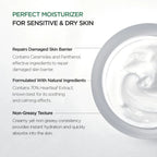 Anua Heartleaf 70+ Ceramide Intense Calming Cream con pantenol, alivia la irritación por sequedad