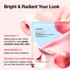 Anua Peach 70 Niacin Brightening Collagen Mask con niacinamida