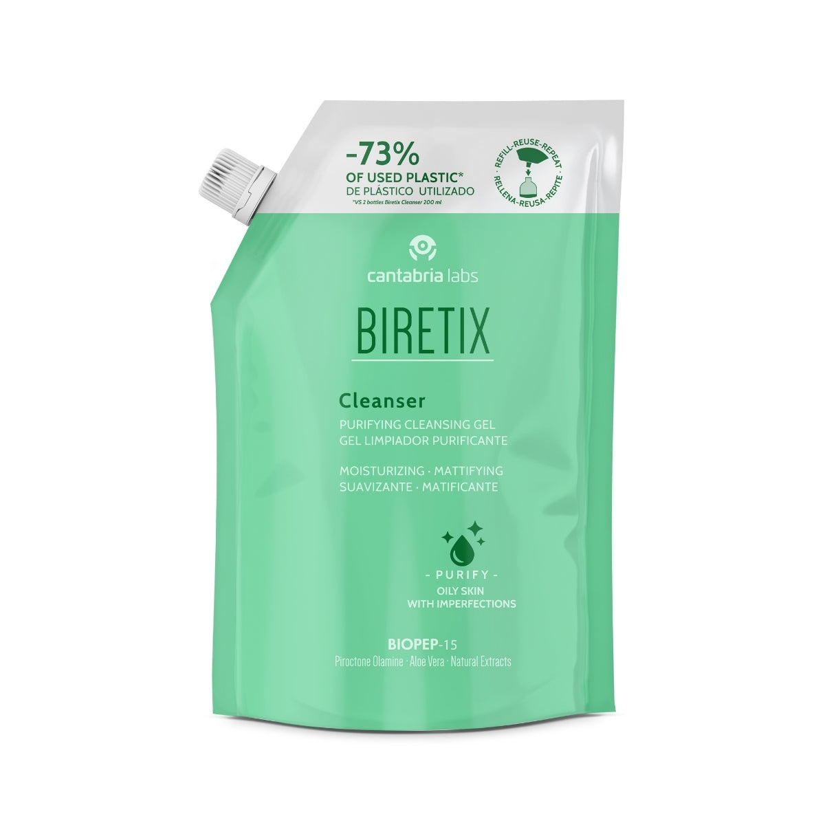 Cleanser Refill · Gel limpiador purificante 400 ml