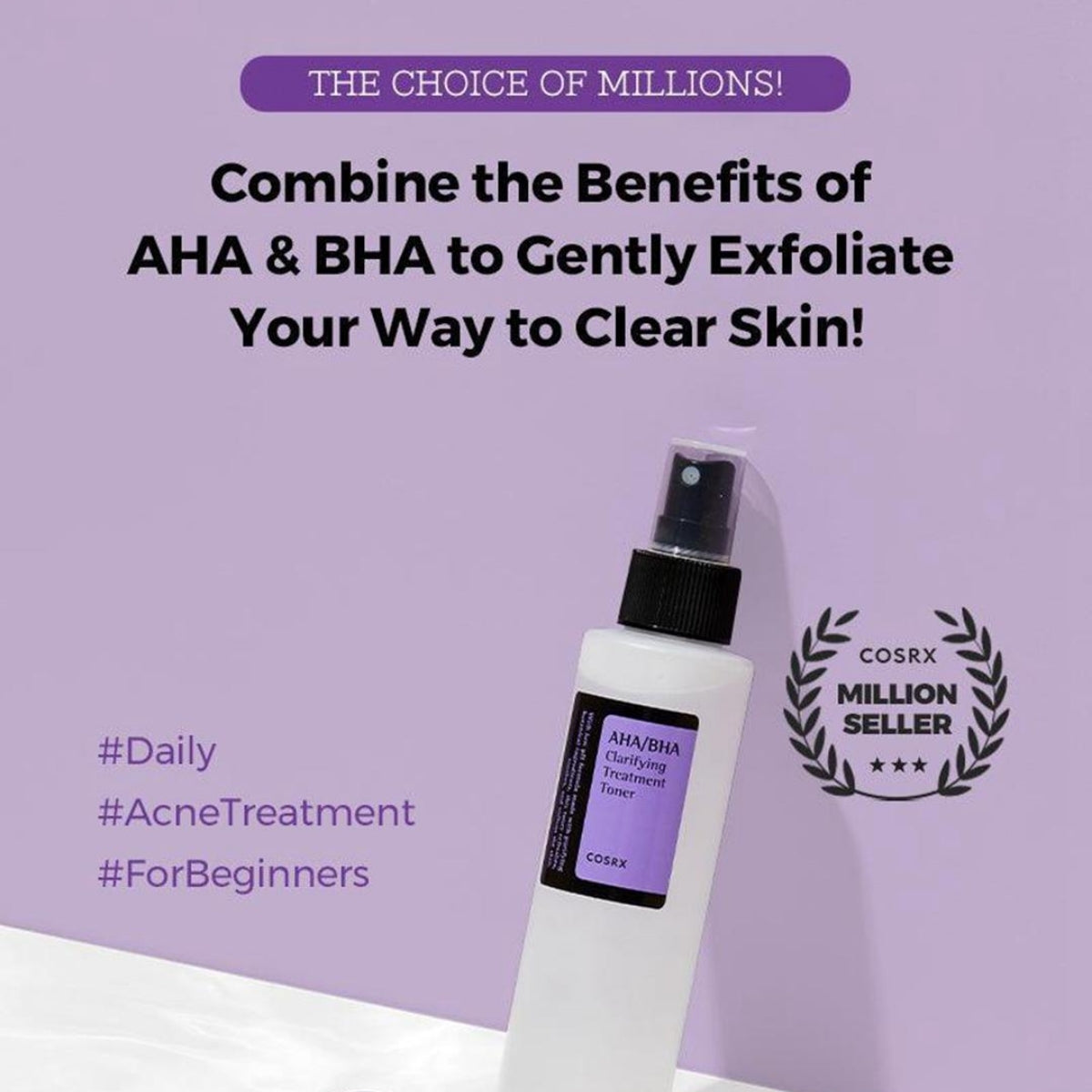 COSRX AHA/BHA Clarifying Treatment Toner con ácido glicólico y betaína salicilato