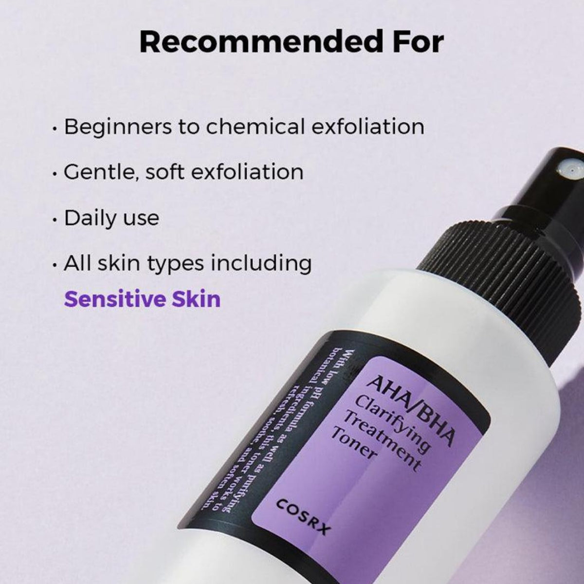 COSRX AHA/BHA Clarifying Treatment Toner, elimina células muertas y equilibra el exceso de sebo