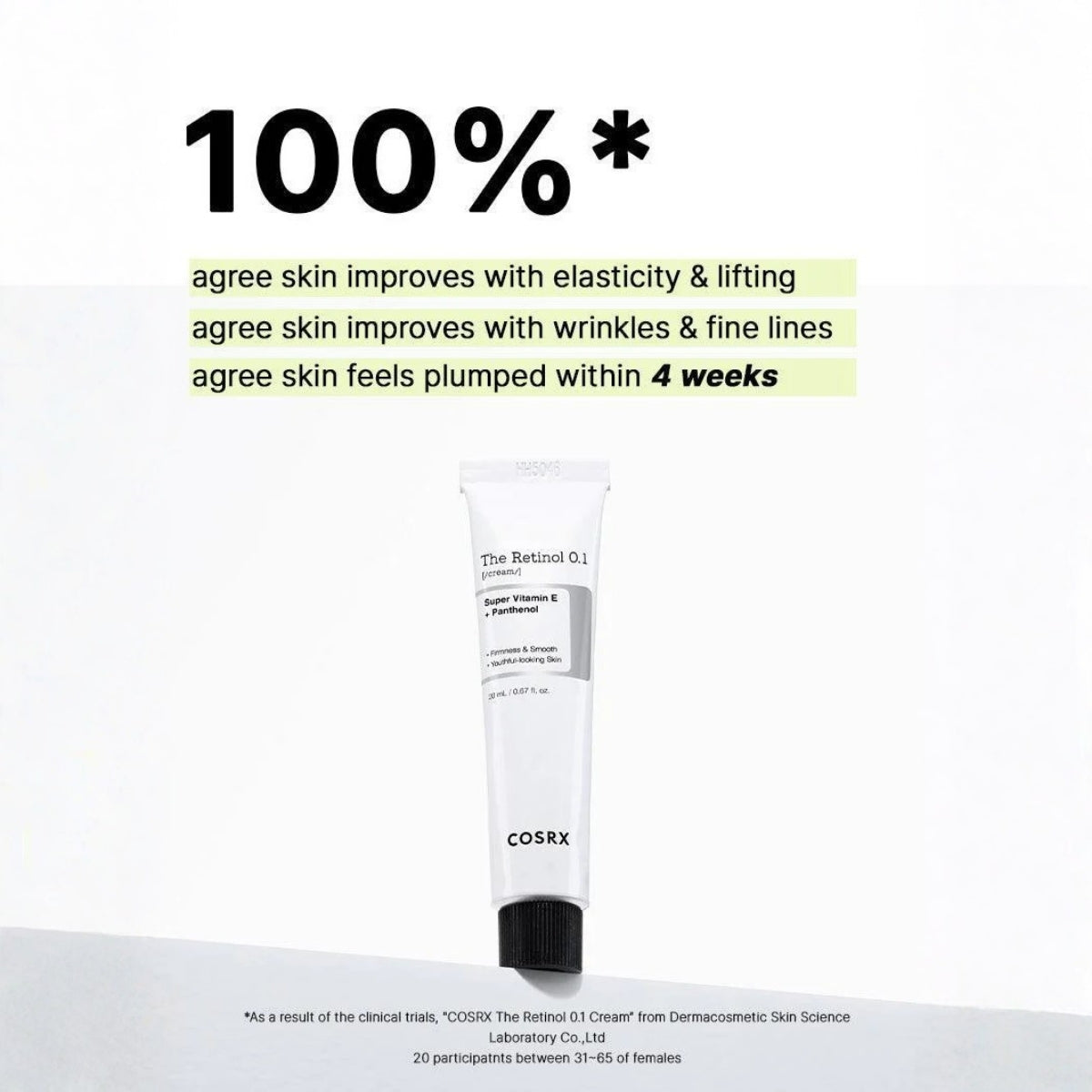 COSRX The Retinol 0.1 Cream, actúa sobre las líneas finas y la pérdida de elasticidad