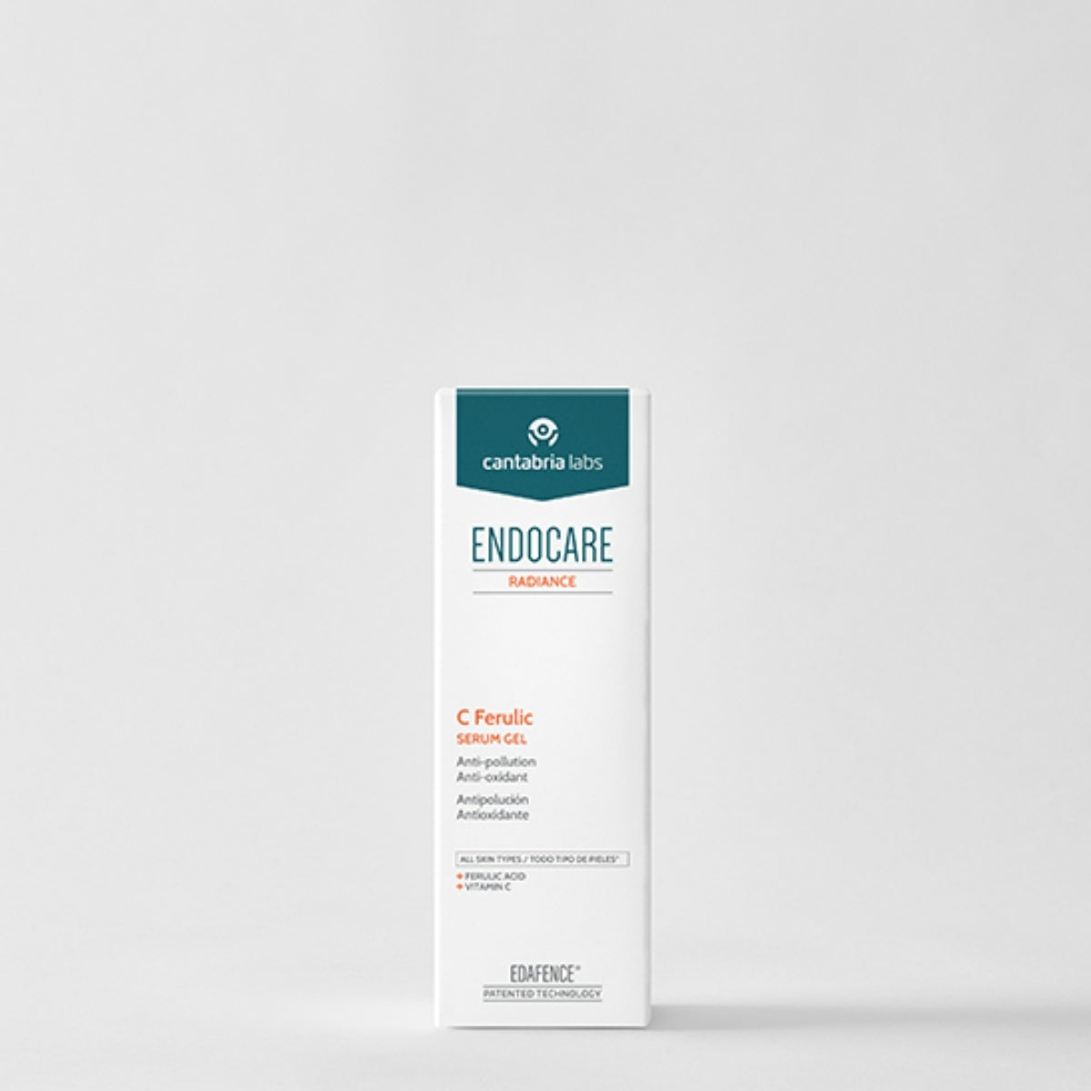 Endocare Radiance C Ferulic Serum Gel, textura ligera oil-free apta para pieles grasas o mixtas