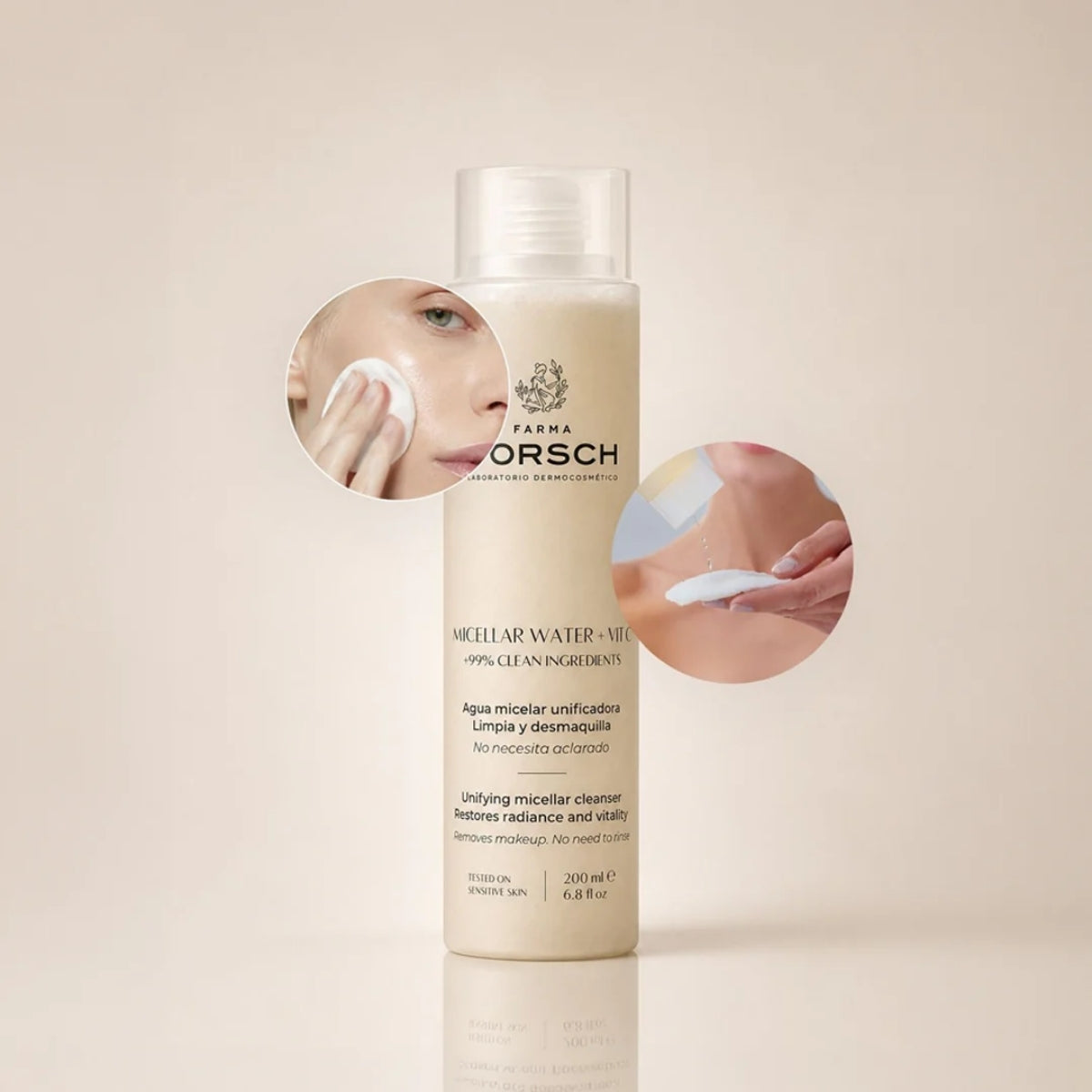 Farma Dorsch Agua Micelar Antioxidante 200 ml, limpia rostro, ojos y labios sin aclarado