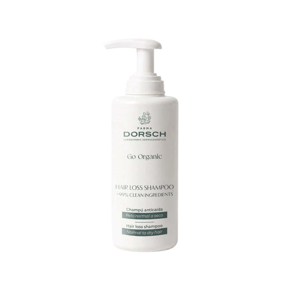 Farma Dorsch Go Organic, champú anticaída pelo seco 500 ml