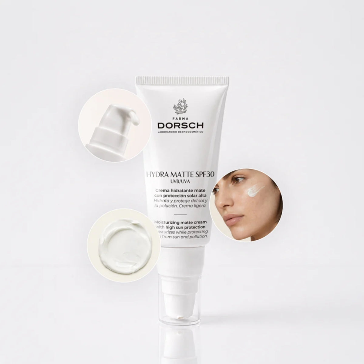 Farma Dorsch Hydra Matte SPF 30, protege de UVA, UVB, luz azul y polución