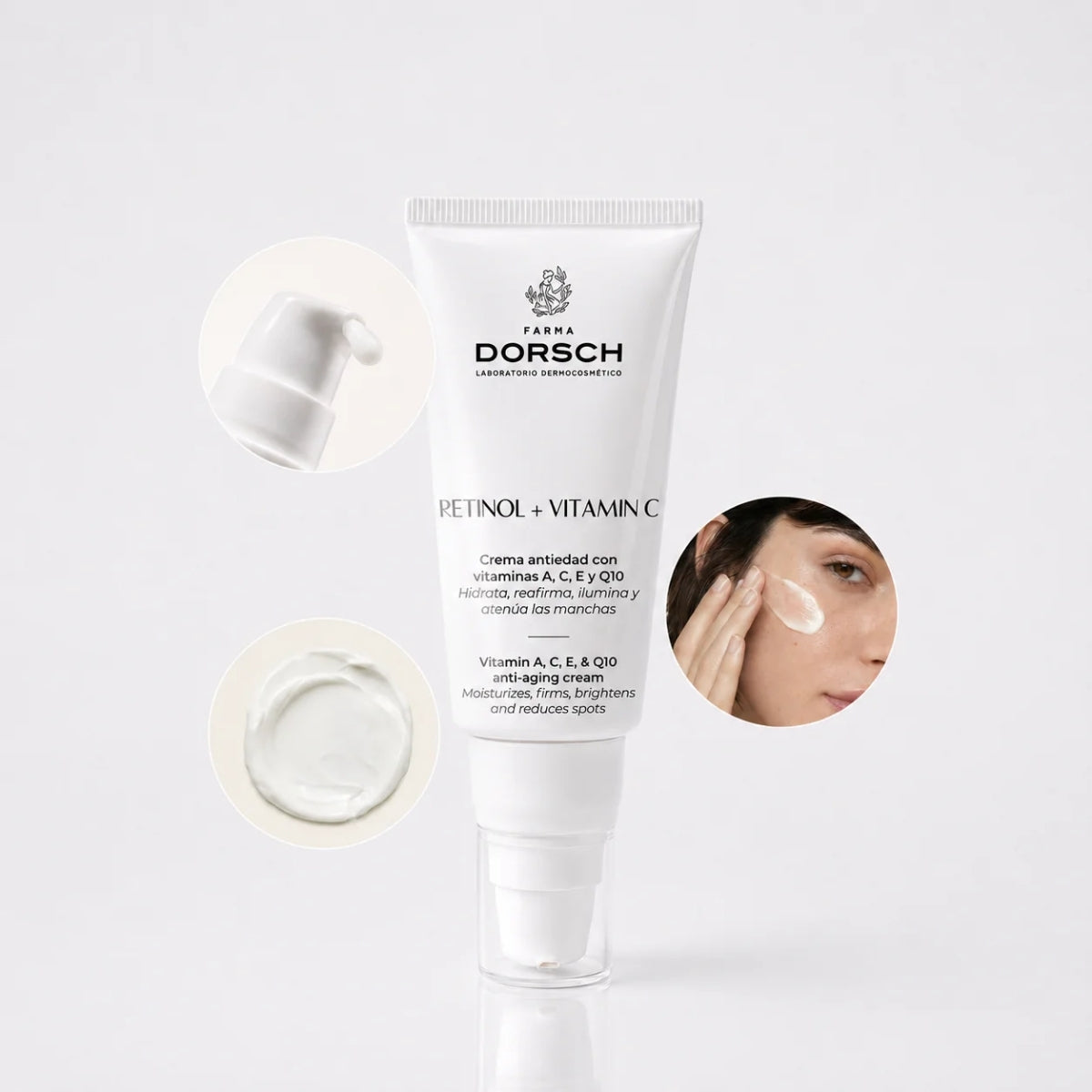 Farma Dorsch Retinol + Vitamin C 50 ml, crema antiedad para rostro, cuello y escote