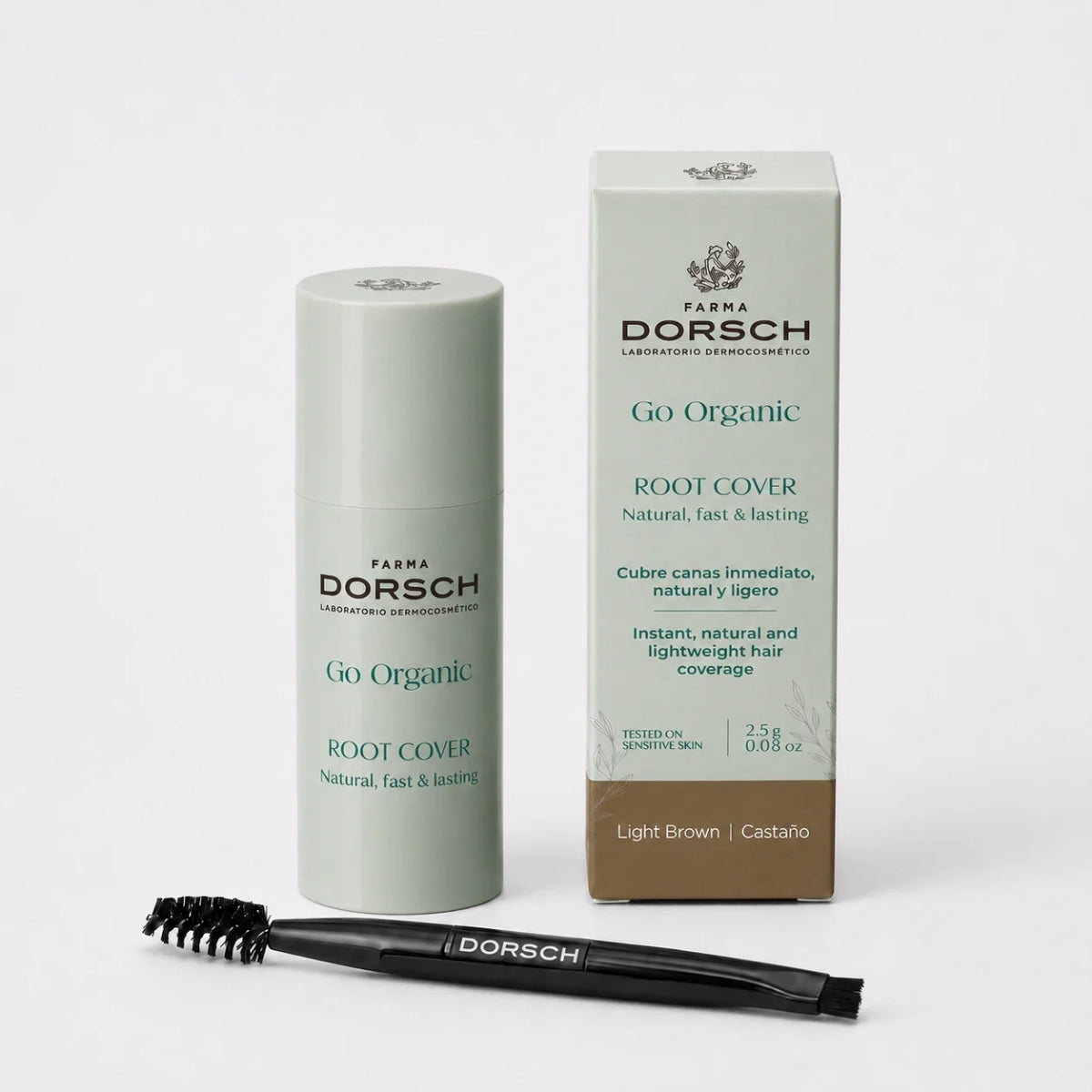 Farma Dorsch Root Cover tono Castaño, disimula zonas con baja densidad capilar