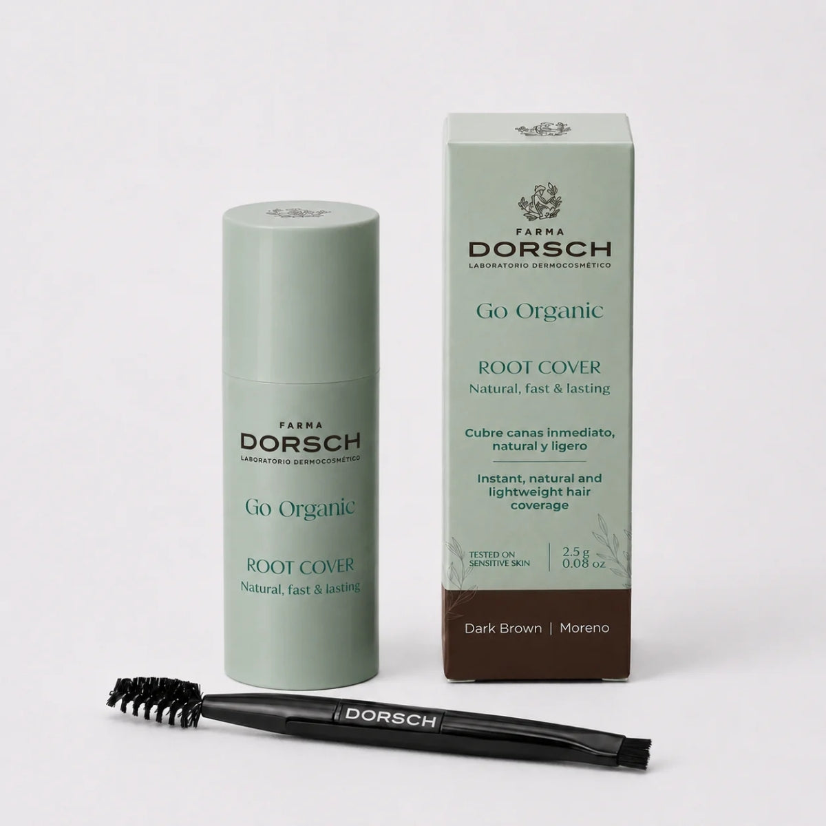 Farma Dorsch Root Cover tono Moreno, aporta densidad visual inmediata sin dejar residuos