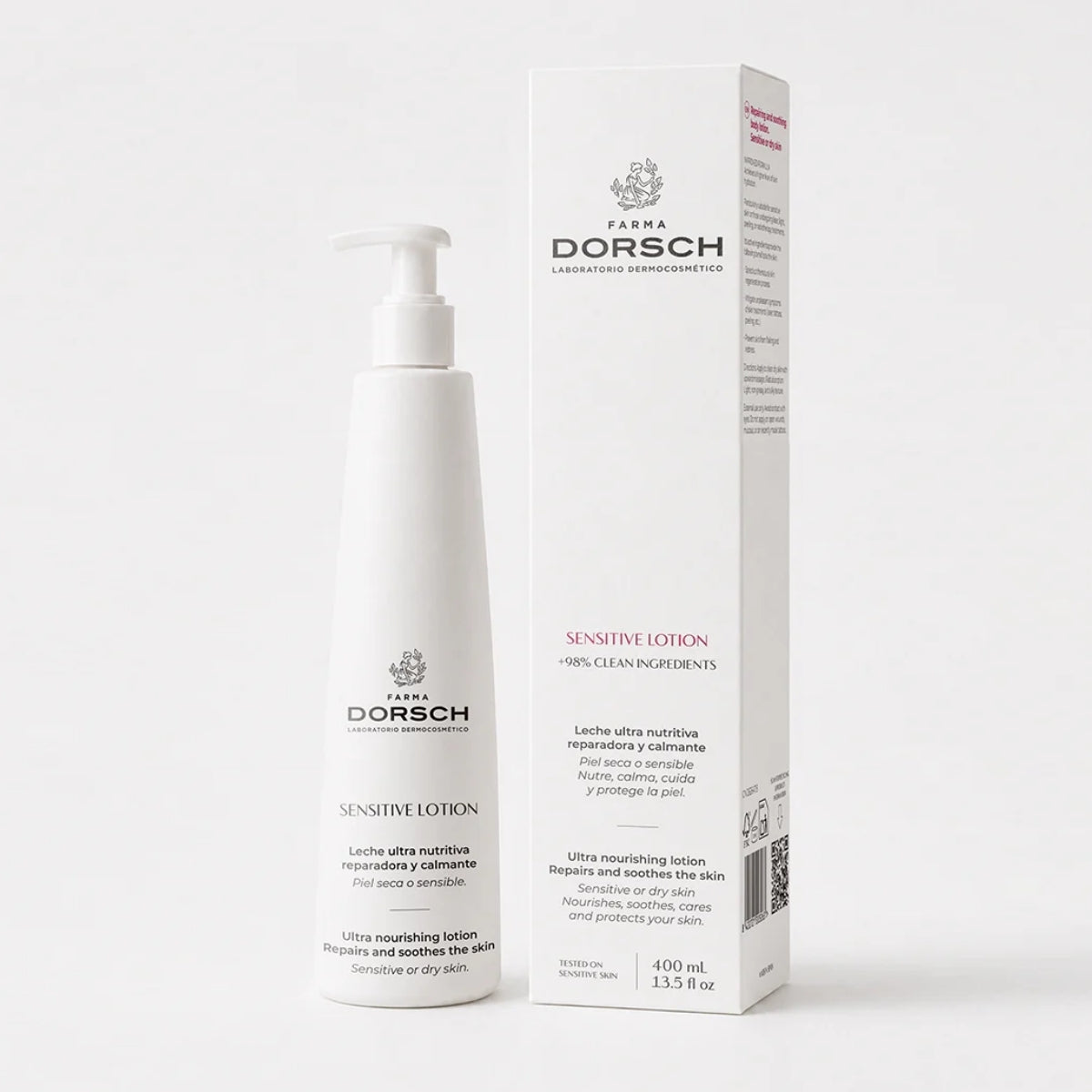 Farma Dorsch Sensitive Lotion, apta tras procedimientos dermatológicos y en piel tatuada