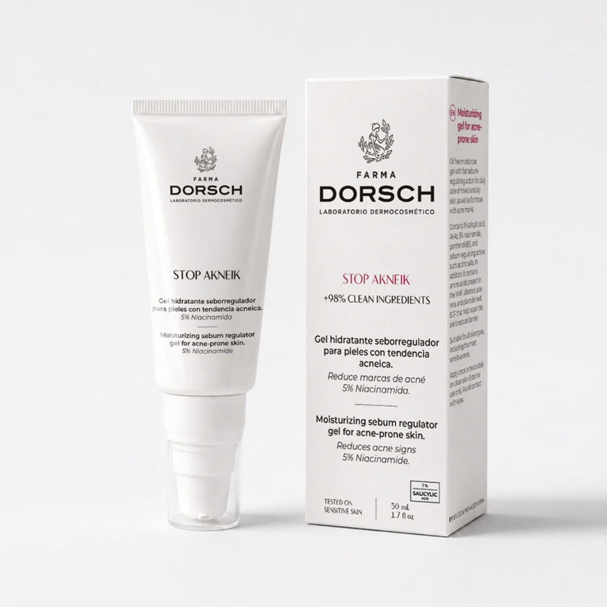 Farma Dorsch Stop Akneik 50 ml, gel de acción rápida con niacinamida