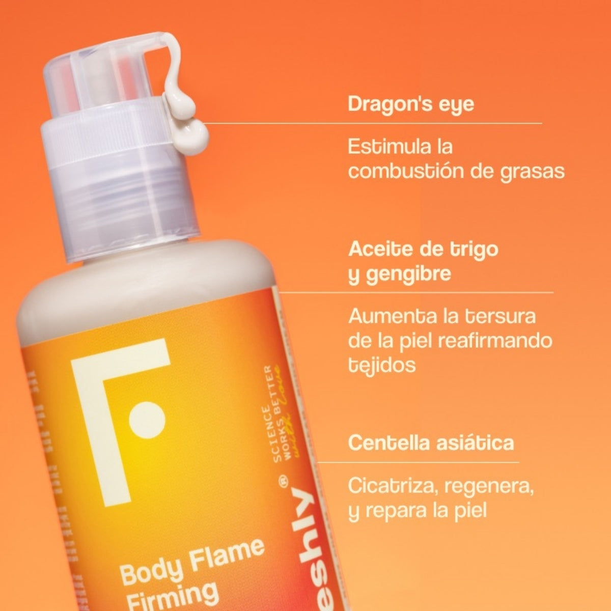 Freshly Cosmetics Body Flame Firming Cream, estimula la síntesis de colágeno