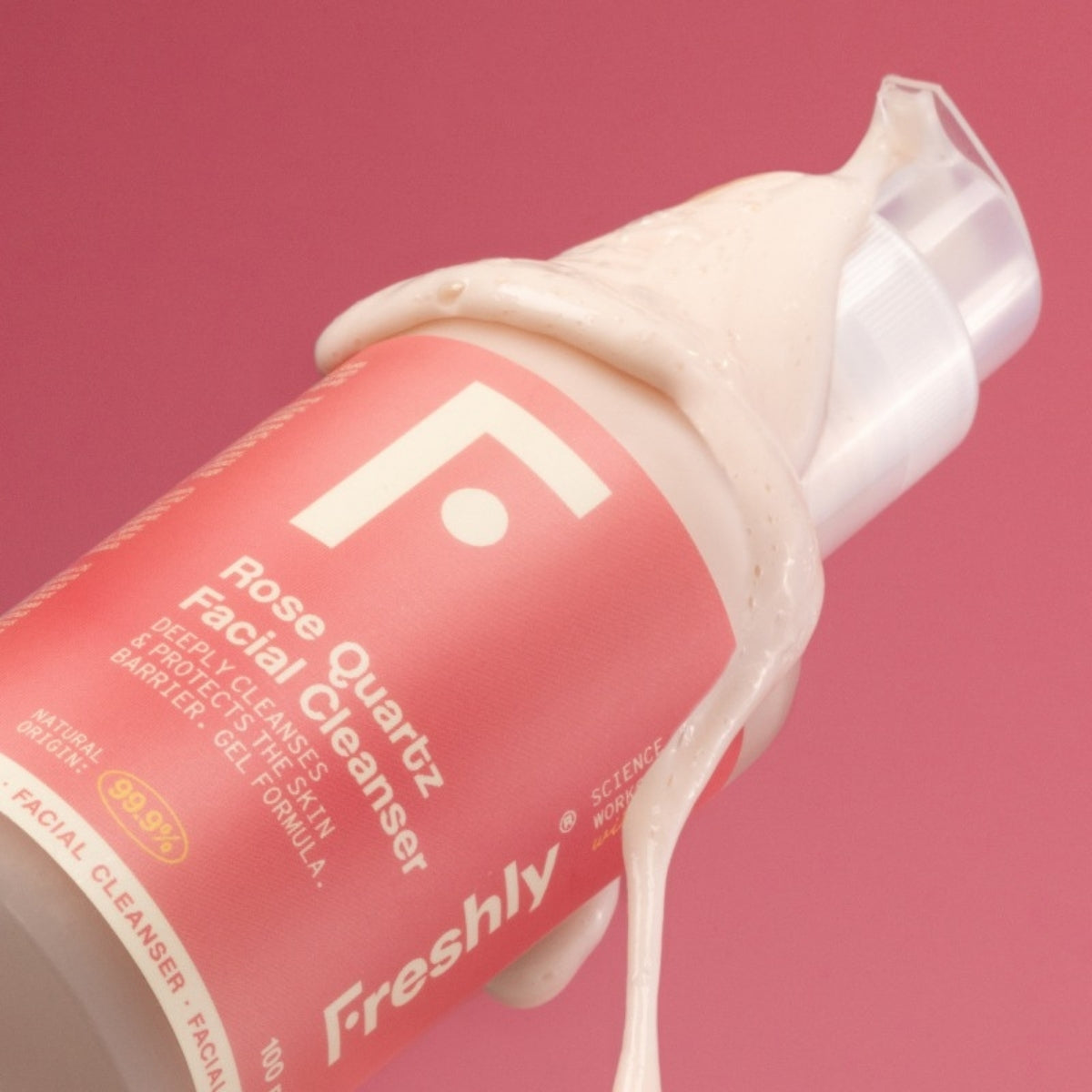 Freshly Cosmetics Rose Quartz Facial Cleanser, sin sulfatos, jabón ni siliconas