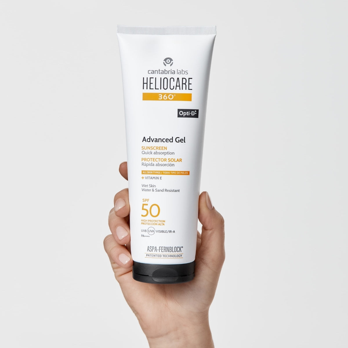 Heliocare 360° Advanced Gel SPF50 con tecnología ASPA-Fernblock+