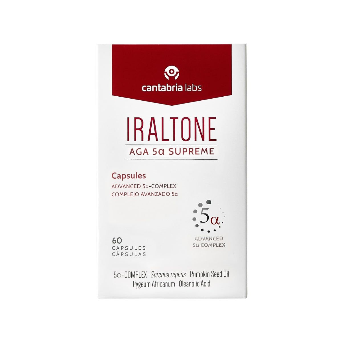 Iraltone Aga Supreme, cápsulas anticaída para el cabello 60 unidades