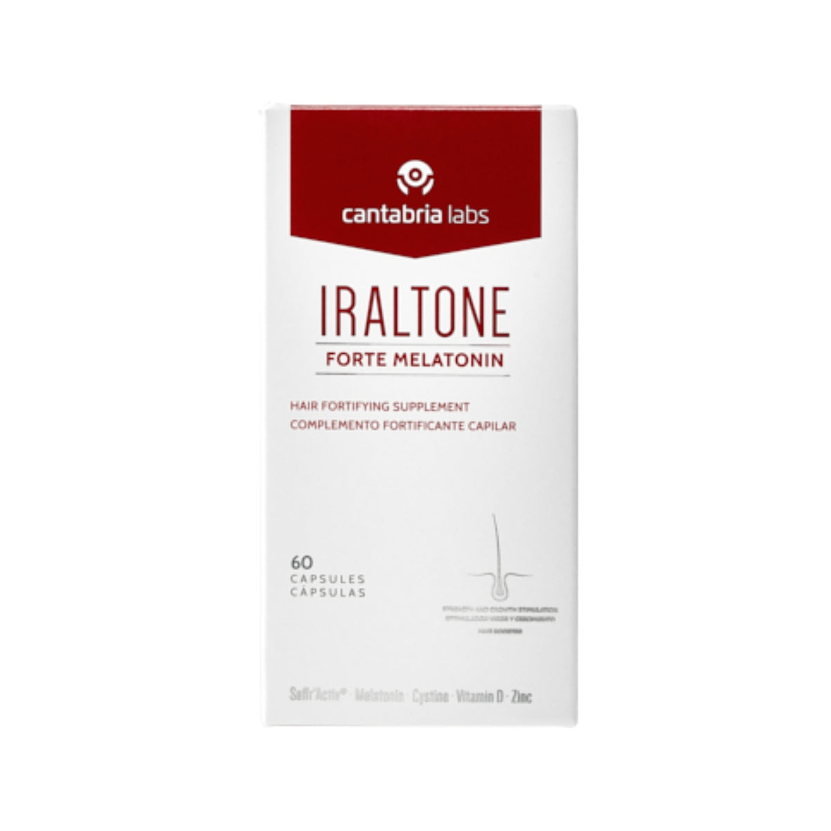 Iraltone Forte Melatonin, cápsulas anticaída para el cabello 60 unidades