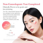 Medicube TXA Niacinamide Capsule Cream con cápsulas rojas de ácido tranexámico