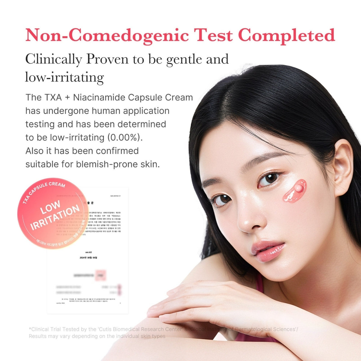 Medicube TXA Niacinamide Capsule Cream con cápsulas rojas de ácido tranexámico