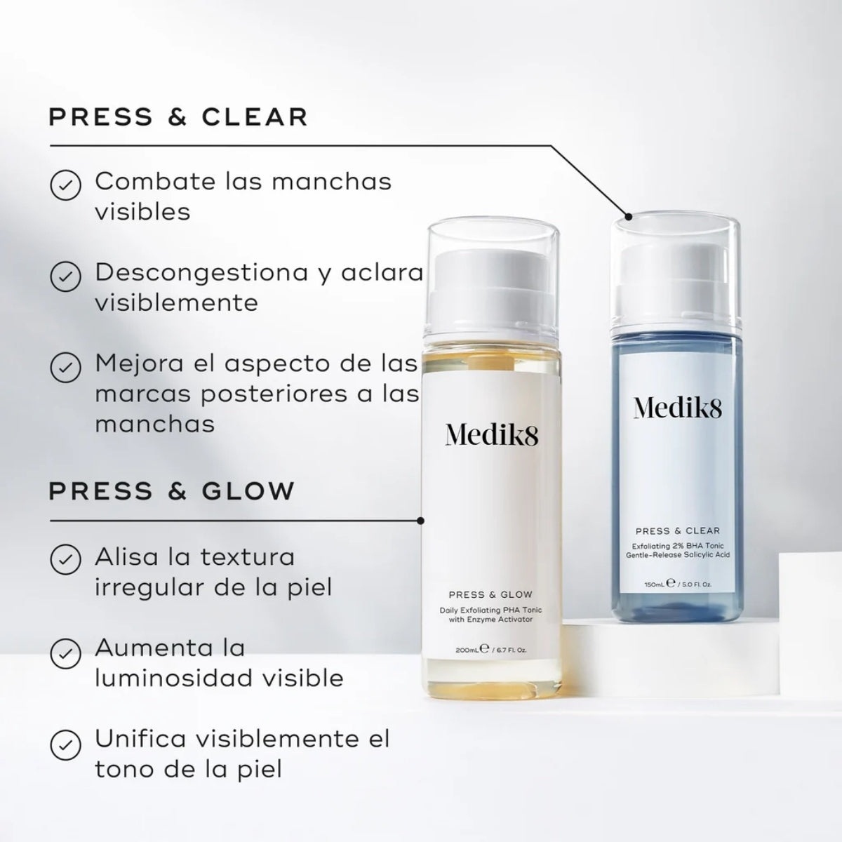 MEDIK8 Press & Glow Tónico Exfoliante PHA, mejora la luminosidad hasta un 20% en cuatro semanas