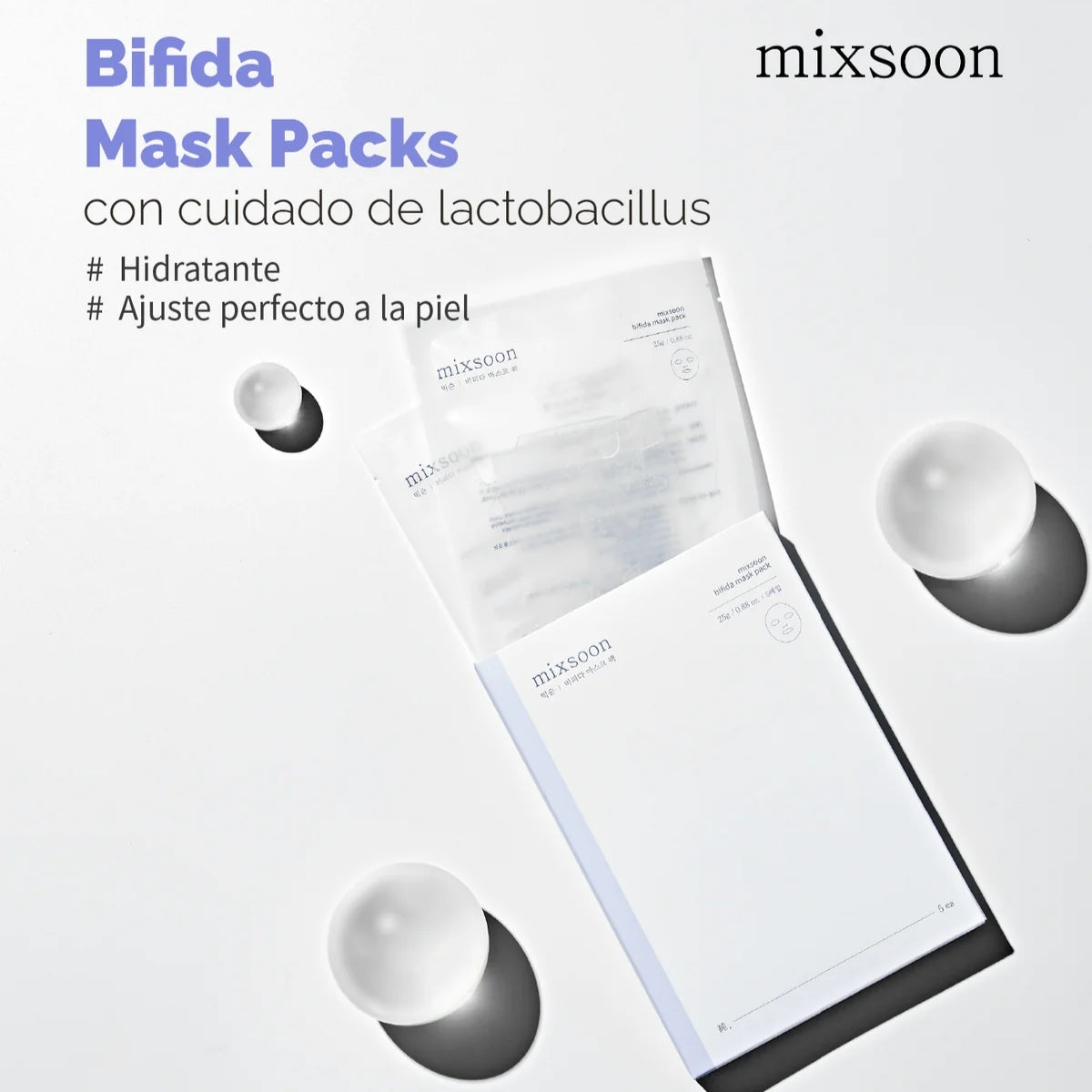 Mixsoon Bífida Mask, formato jelly-sheet que forma un cojín de gel al contacto con el agua
