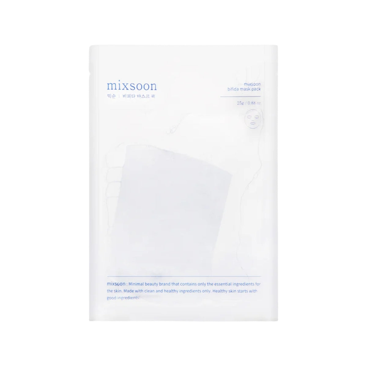 Mixsoon Bífida Mask, mascarilla calmante facial para piel sensible
