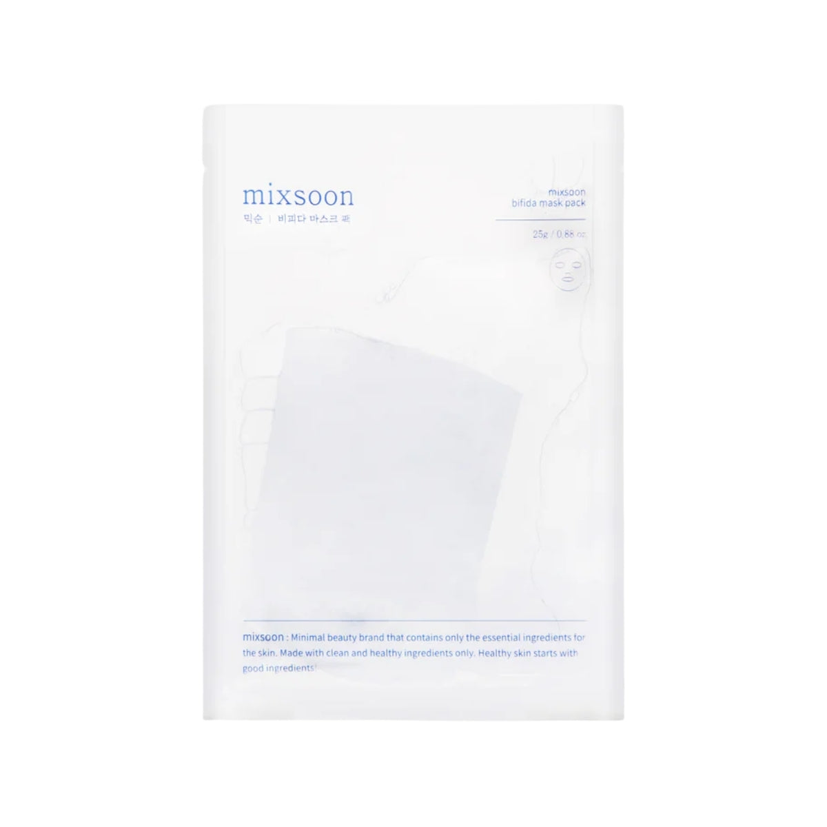 Mixsoon Centella Mask, mascarilla calmante facial para piel sensible