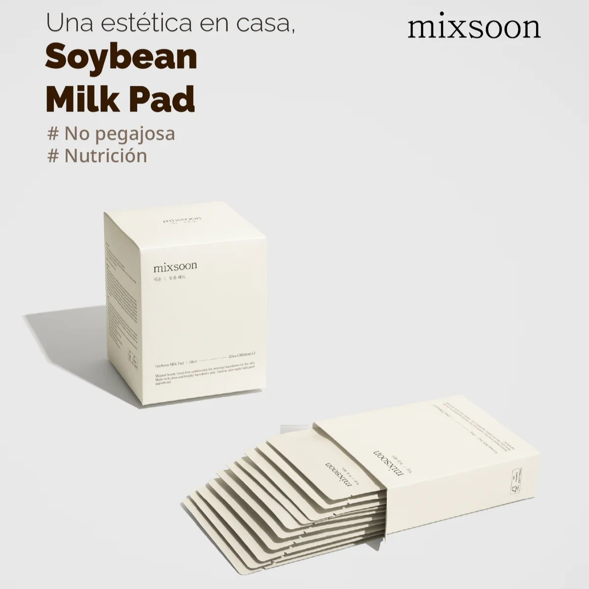 Mixsoon Soybean Milk Pad con centella asiática, madecassoside y houttuynia cordata