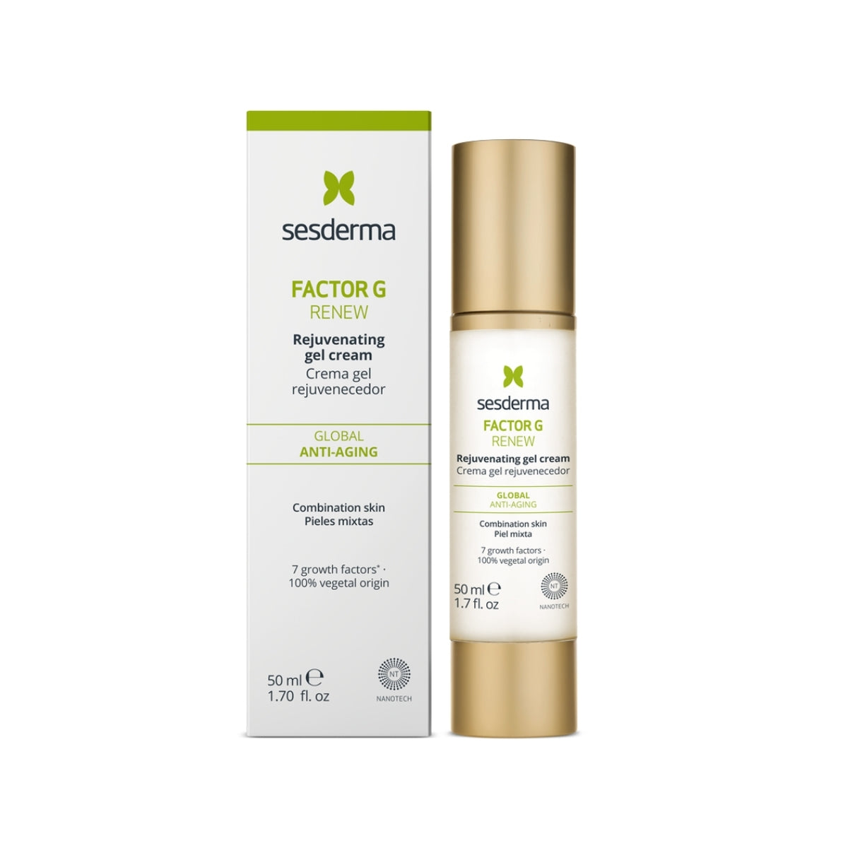 Sesderma Factor G Renew Crema Gel Rejuvenecedor con 7 factores de crecimiento de origen vegetal