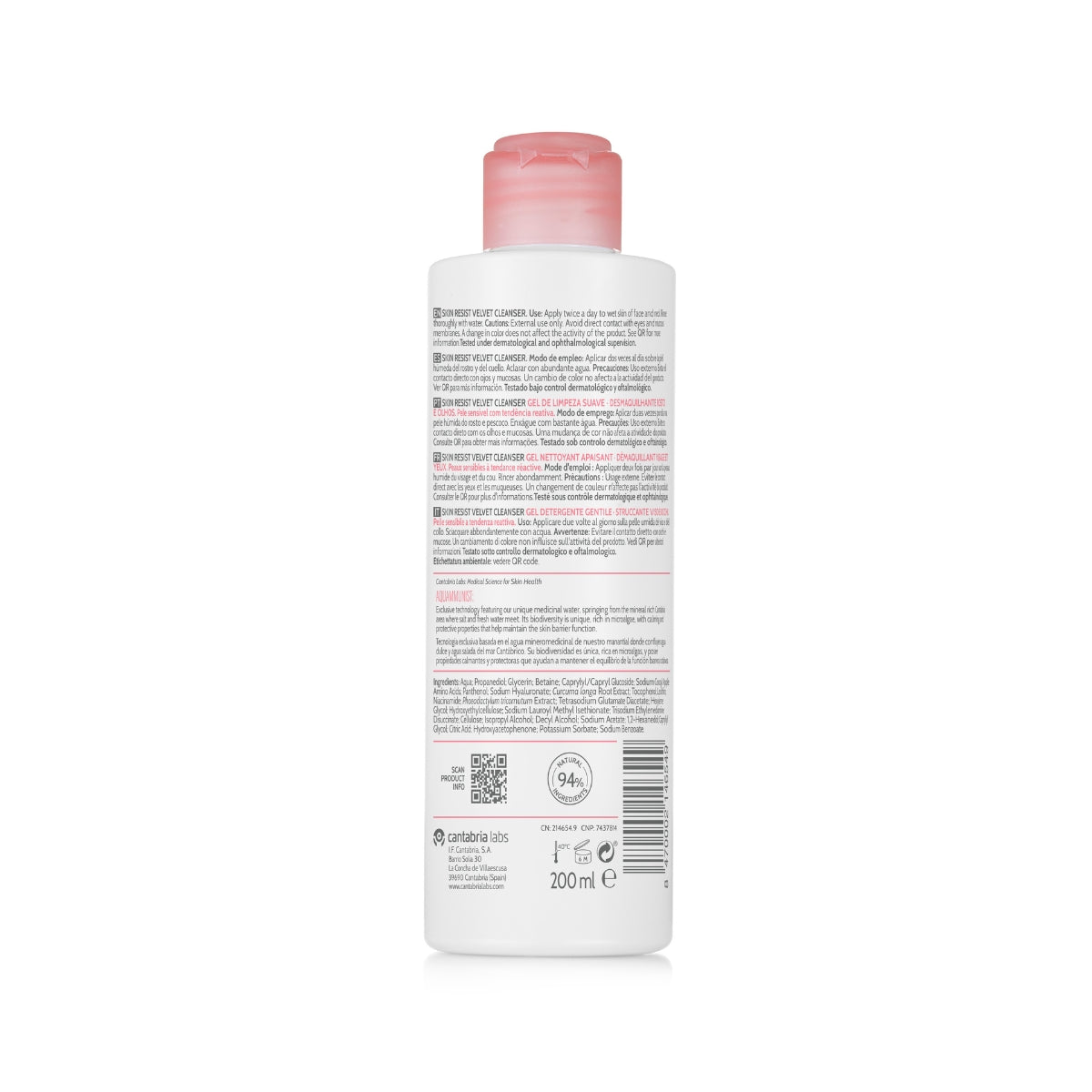 Velvet Cleanser · Gel limpiador 200 ml