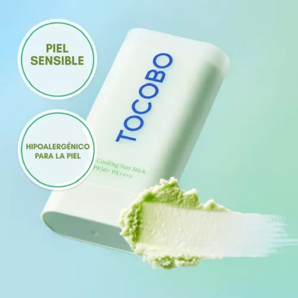 Tocobo Cica Cooling Sun Stick, formato en barra cómodo para reaplicar donde estés