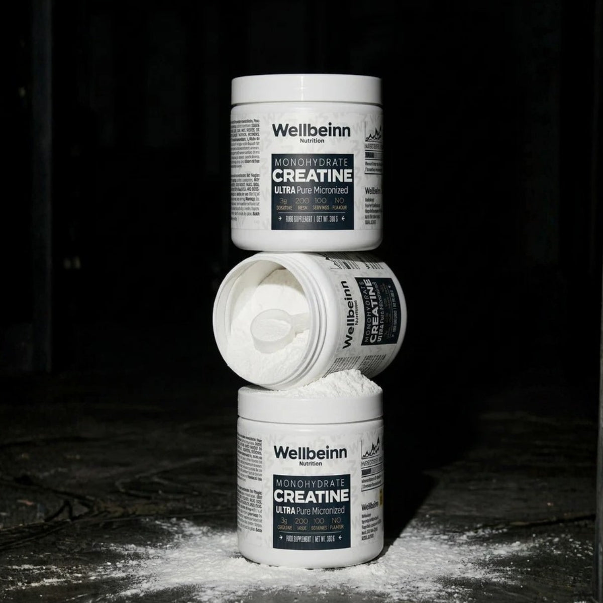 Wellbeinn Creatine Monohydrate Ultra Pure 200 Mesh, polvo extrafino de disolución perfecta