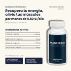 Wellbeinn Magnesio Matrix, contribuye a reducir el cansancio y la fatiga